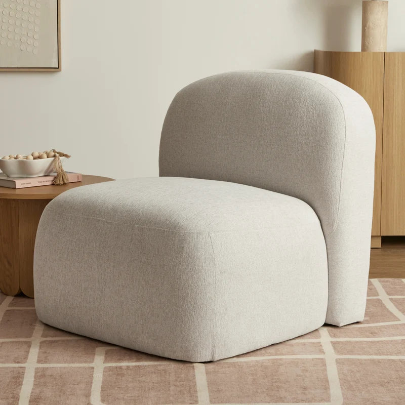 Luca Block Accent Chair Cream