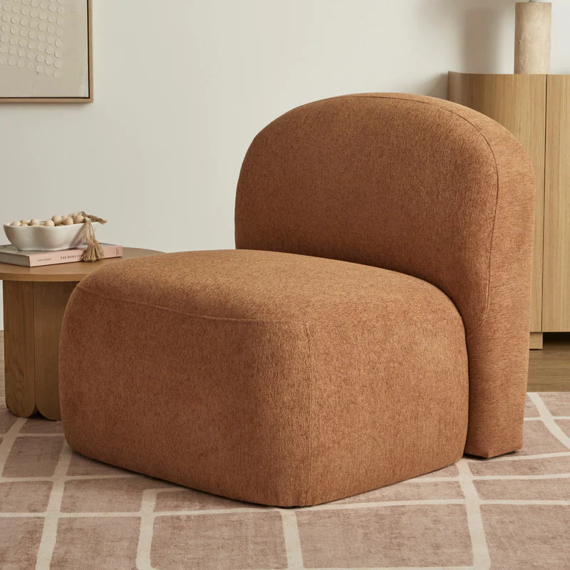 Luca Block Accent Chair Pumpkin
