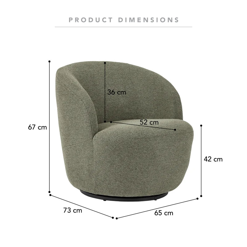Sadie Swivel Armchair Green