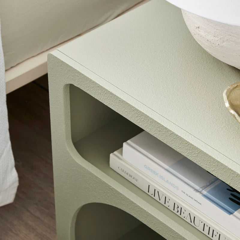 Santorini Bedside Table Green (Set of 2)