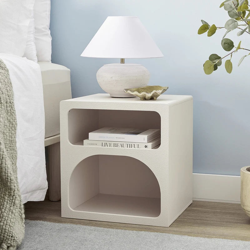 Santorini Bedside Table Off-White (Set of 2)