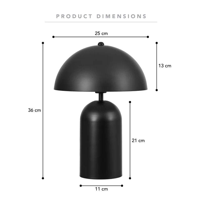 Mushroom Table Lamp BLACK