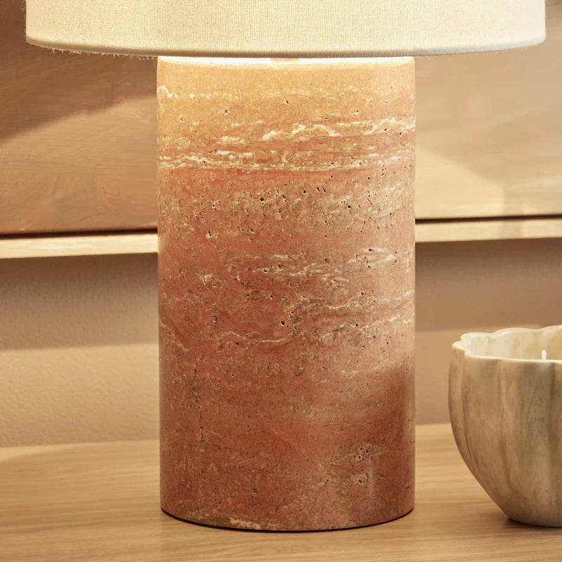 Quinn Marble Table Lamp Terracotta