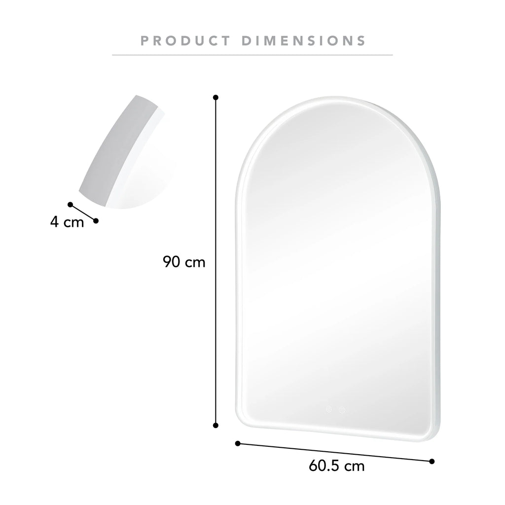 Front Illuminated LED Arch Mirror