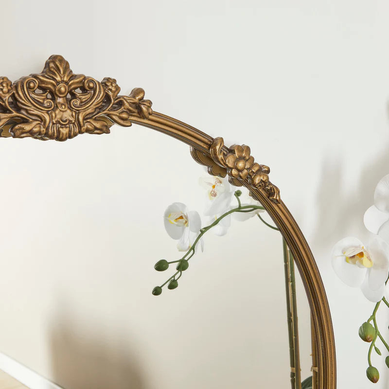 Florence Baroque Round Mirror Gold