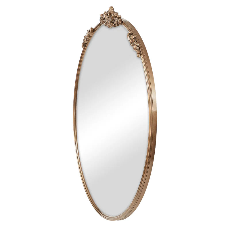Florence Baroque Round Mirror Gold