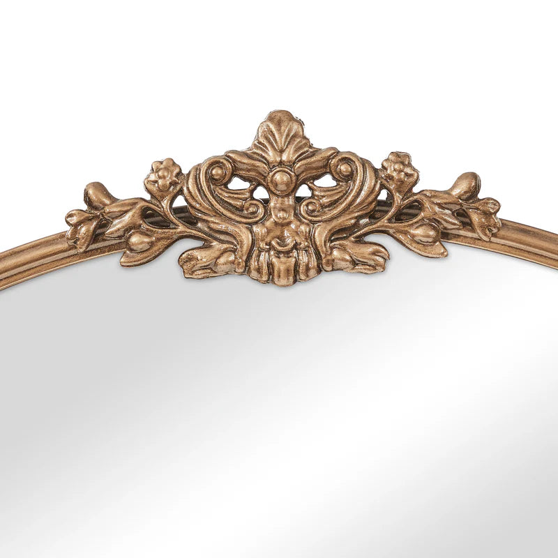 Florence Baroque Round Mirror Gold
