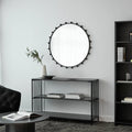 Orbit Sphere 90cm Round Mirror BLACK