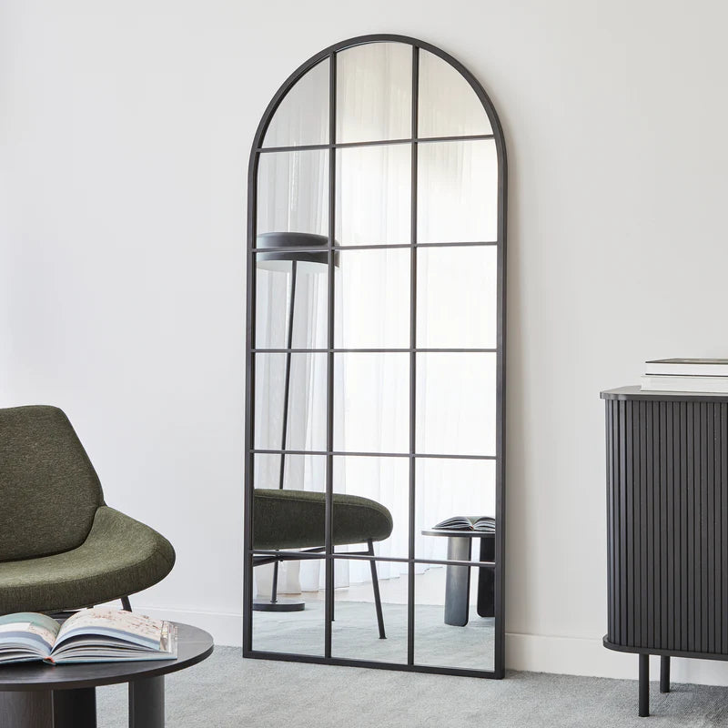 Sophia 180cm Arch Mirror BLACK