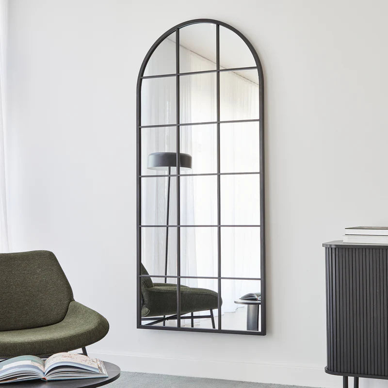 Sophia 180cm Arch Mirror BLACK