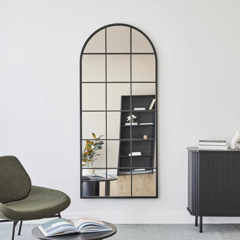Sophia 180cm Arch Mirror BLACK