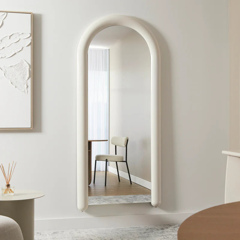 Gigi 180cm Gloss Arch Mirror CREAM