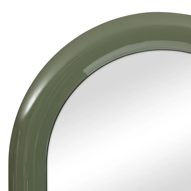 Gigi 180cm Gloss Arch Mirror OLIVE GREEN