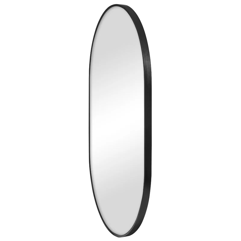 Zoe 90cm Oval Mirror BLACK (Set of 2)