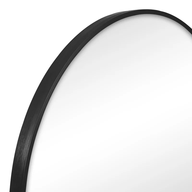 Zoe 90cm Oval Mirror BLACK (Set of 2)