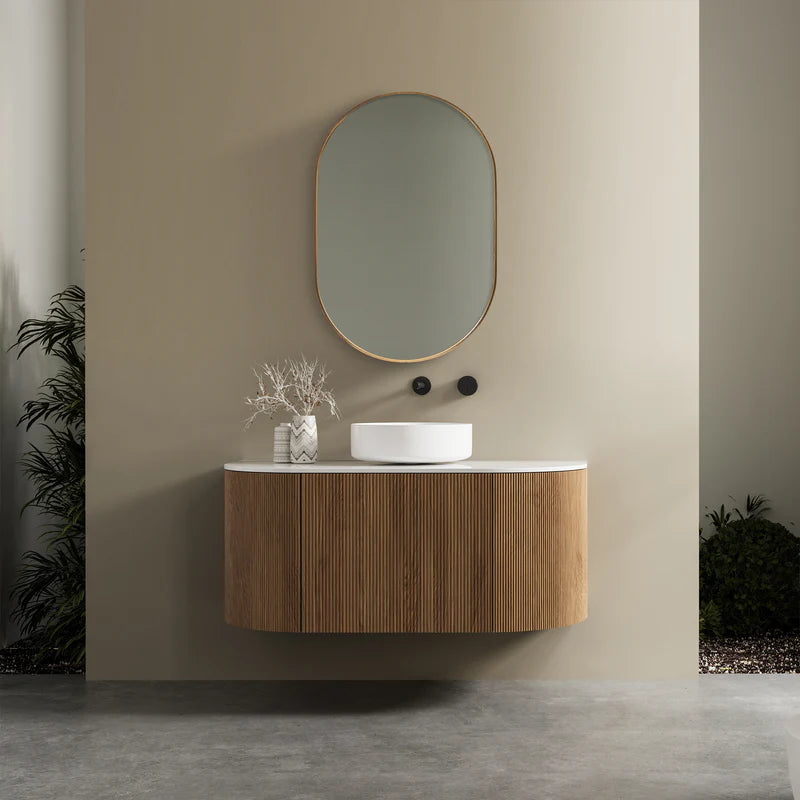 Zoe 90cm Oval Mirror GOLD (Set of 2)