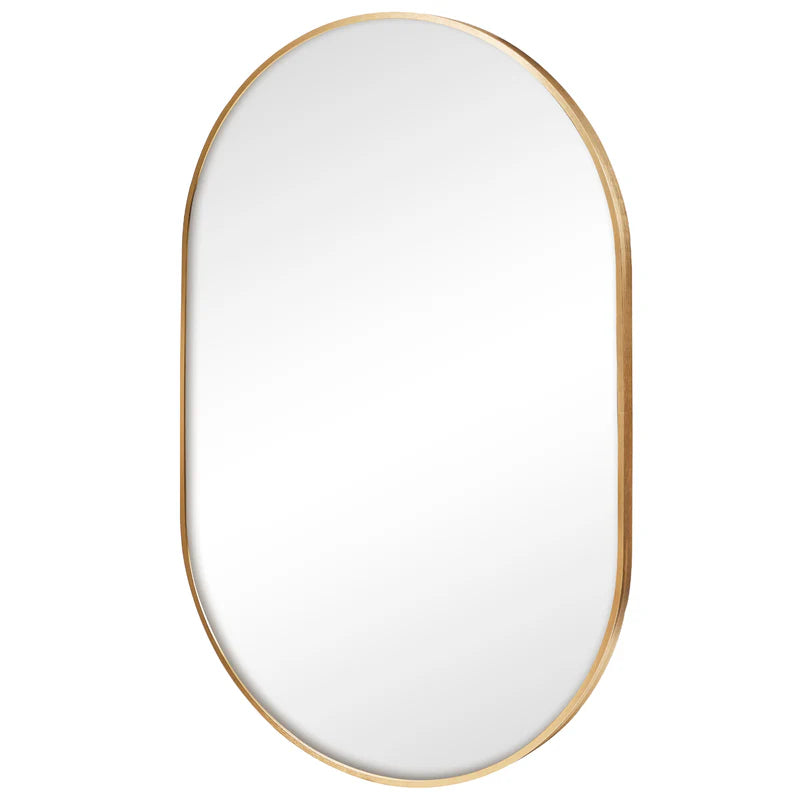 Zoe 90cm Oval Mirror GOLD (Set of 2)