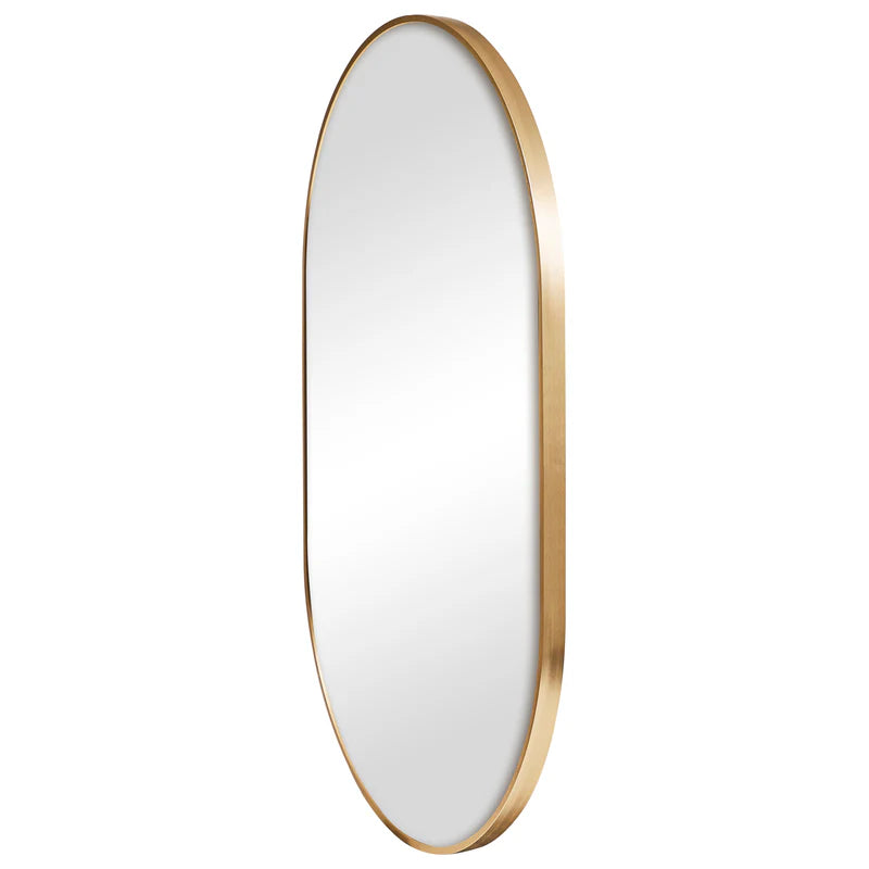 Zoe 90cm Oval Mirror GOLD (Set of 2)