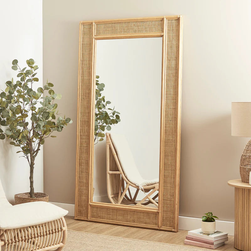 Cove Rattan Rectangle Mirror