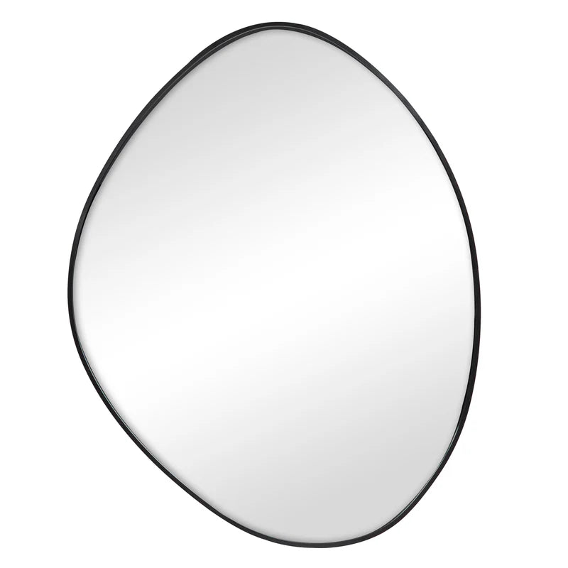 90cm Pebble Mirror BLACK