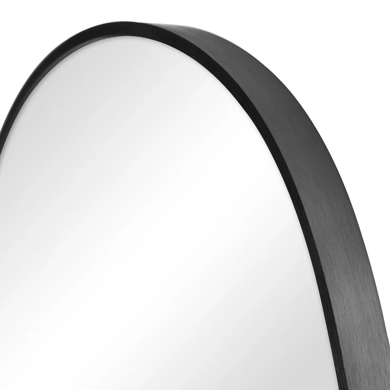 90cm Pebble Mirror BLACK