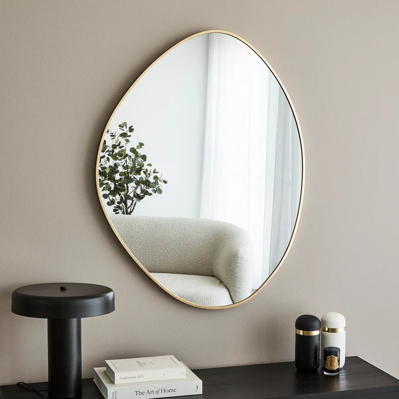 90cm Pebble Mirror GOLD