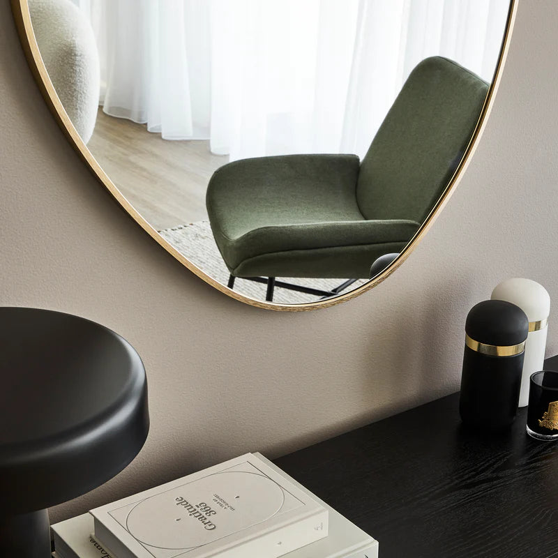 90cm Pebble Mirror GOLD