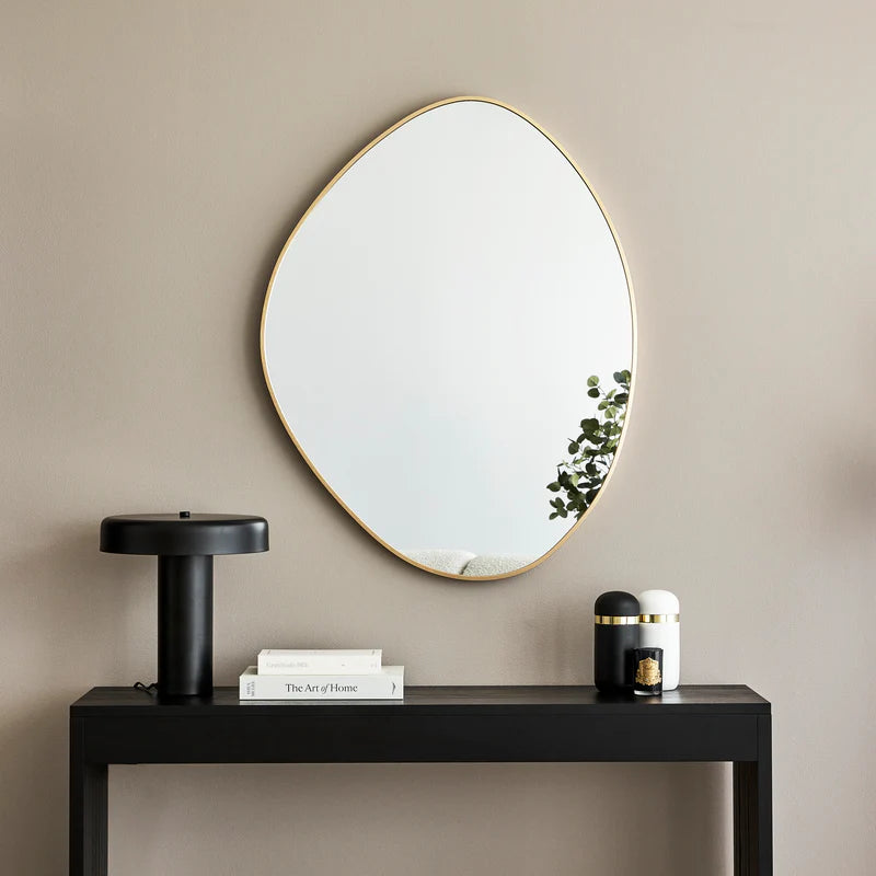 90cm Pebble Mirror GOLD