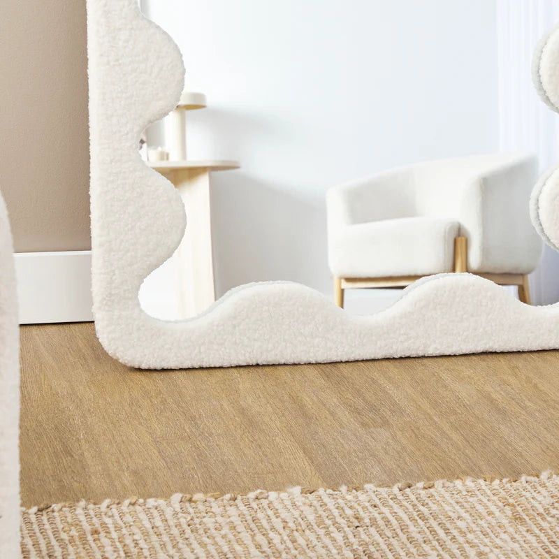 Jacky Squiggle Mirror White