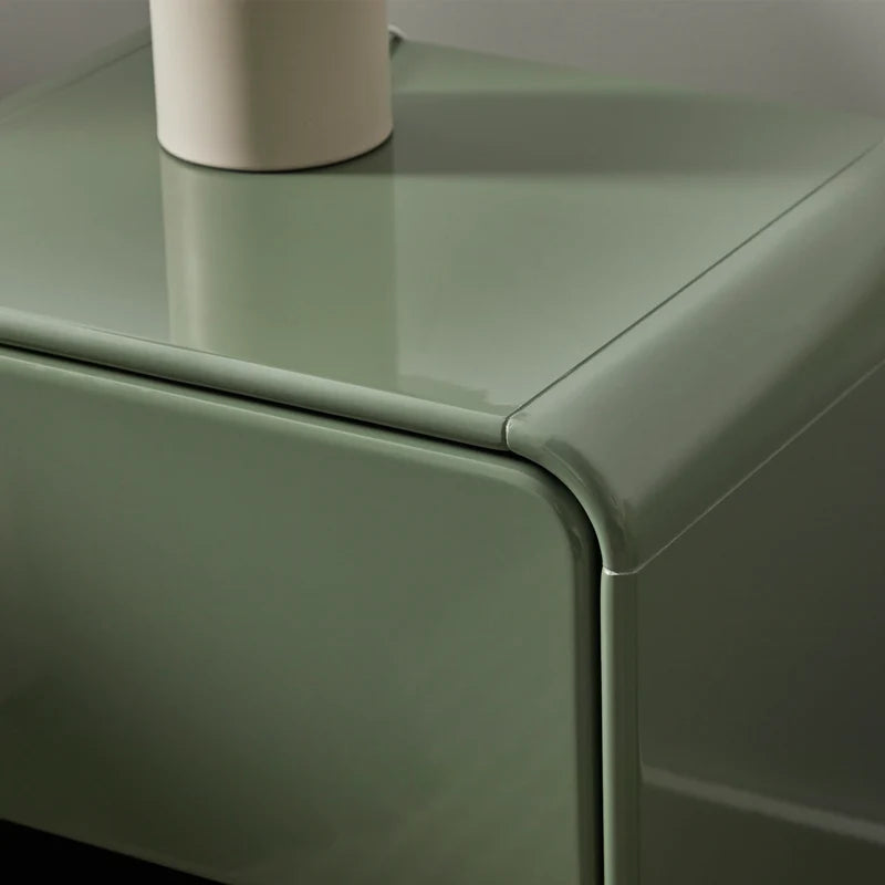 Charlie Gloss Bedside Table Green (Set of 2)
