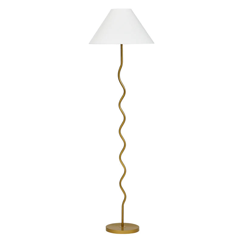 Lulu Squiggle Floor Lamp GOLD