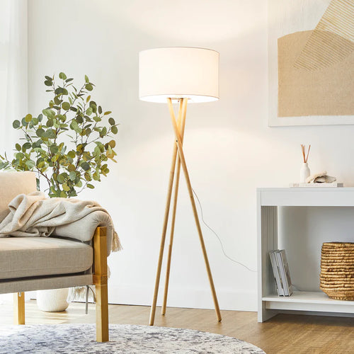 Byron Tripod Floor Lamp Natural
