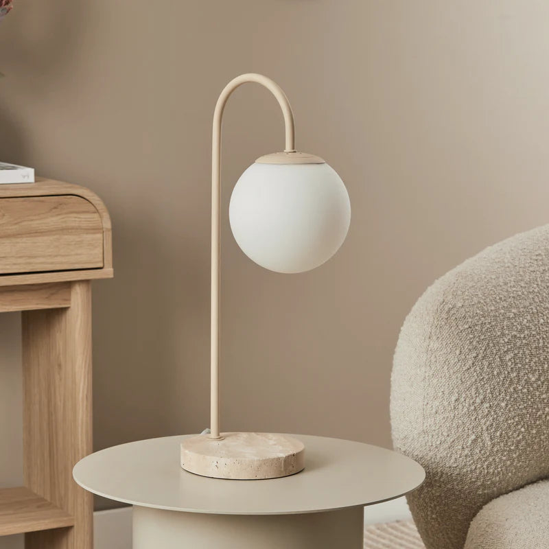 Atlas Table Lamp Travertine