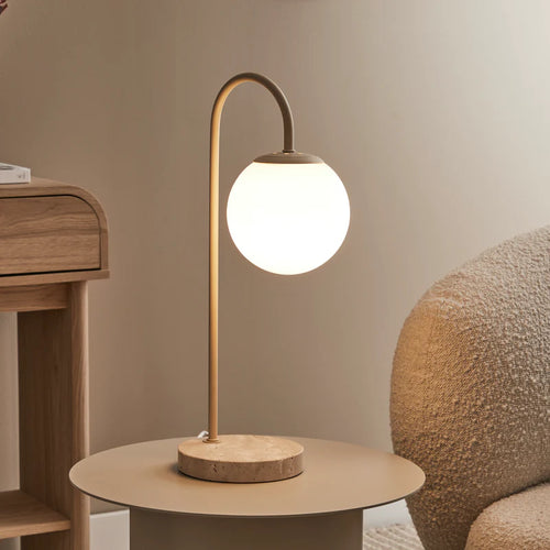 Atlas Table Lamp Travertine