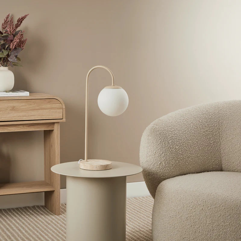 Atlas Table Lamp Travertine