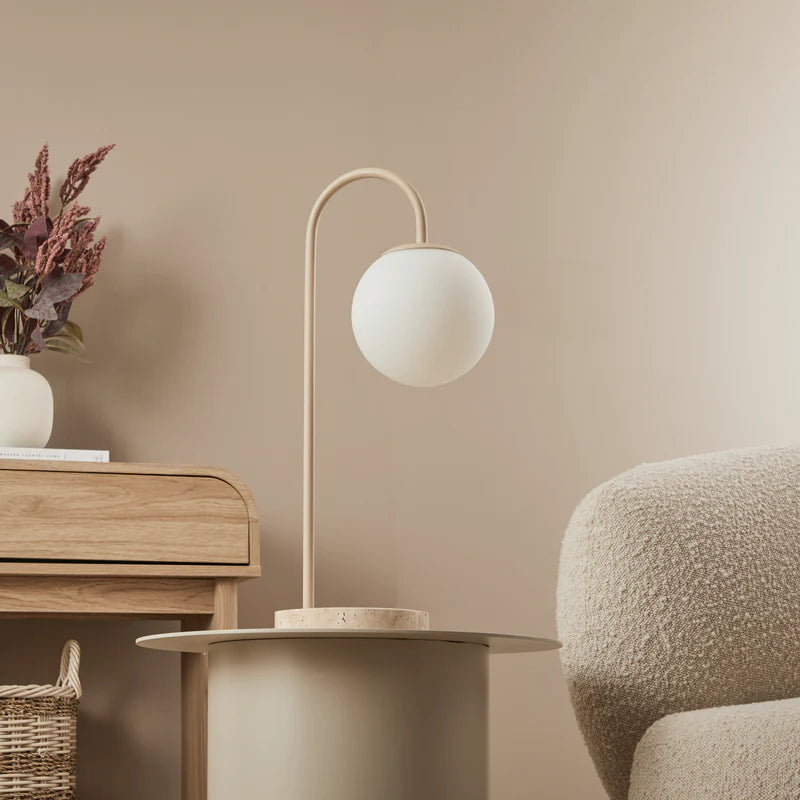 Atlas Table Lamp Travertine