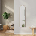Cindy 120cm Arched Leaning Wall Mirror GOLD