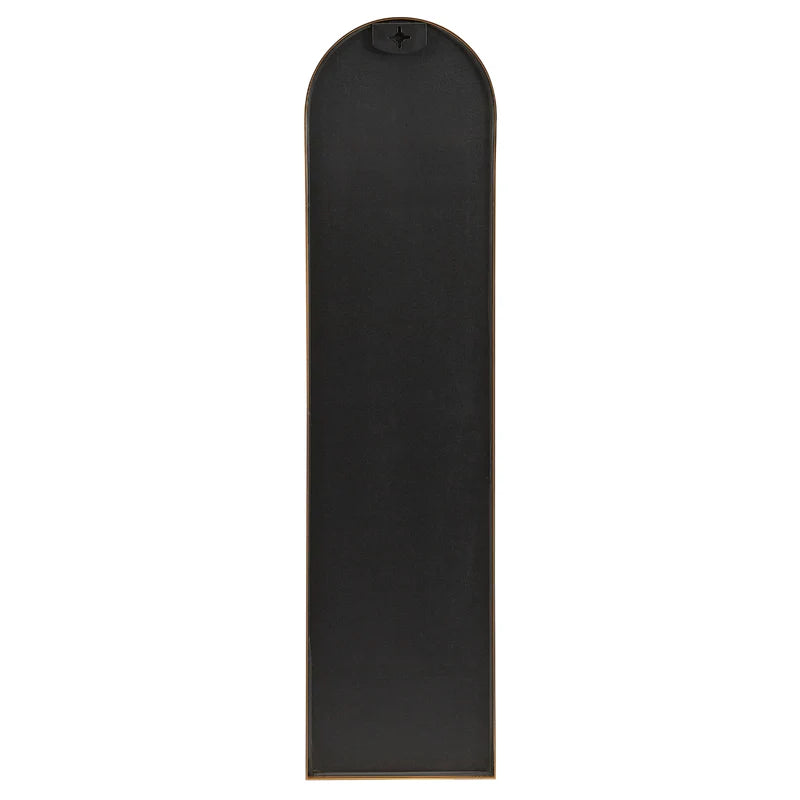 Cindy 120cm Arched Leaning Wall Mirror BLACK