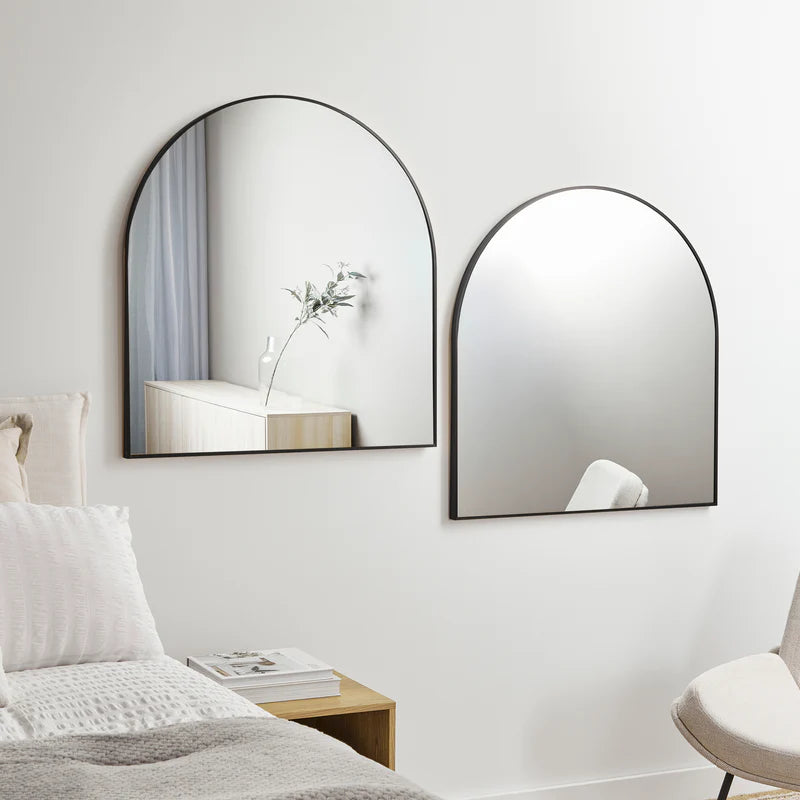 Naomi 85cm Large Arch Mirror BLACK (Set of 2)