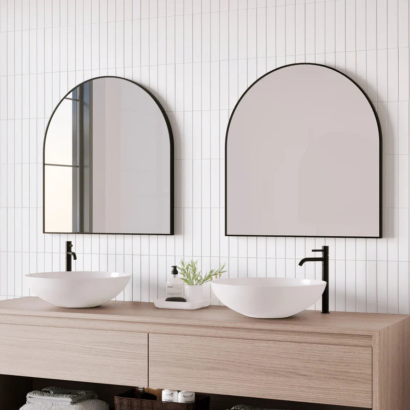 Naomi 85cm Large Arch Mirror BLACK (Set of 2)