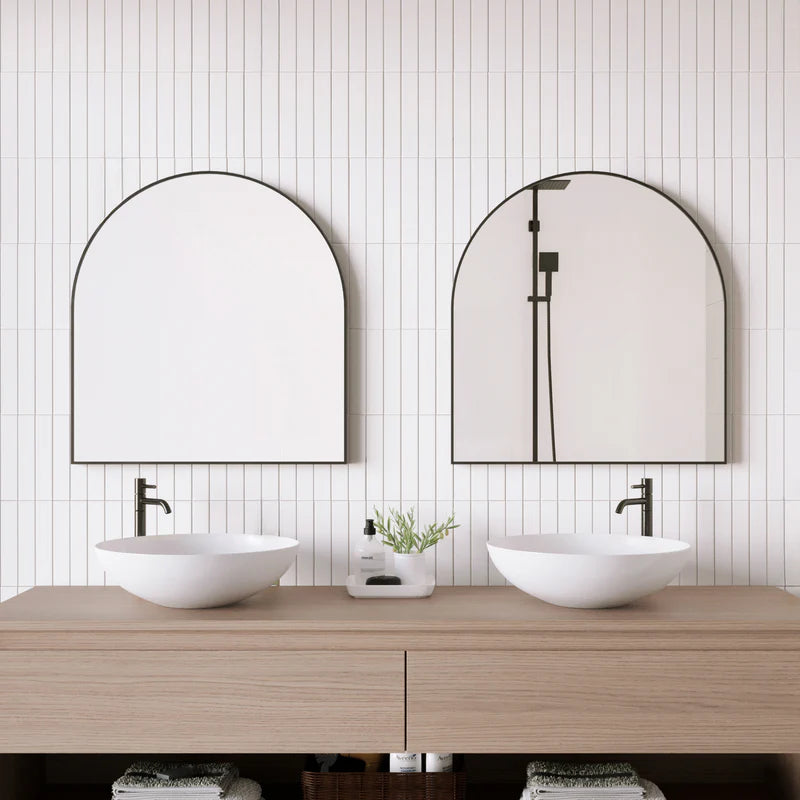 Naomi 85cm Large Arch Mirror BLACK (Set of 2)