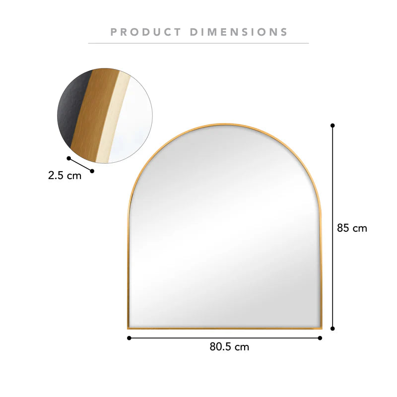 Naomi 85cm Large Arch Mirror GOLD (Set of 2)