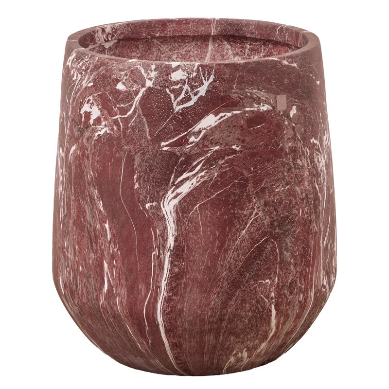 Ziggy Planter Red Marble Look 50CM