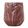 Ziggy Planter Red Marble Look 50CM