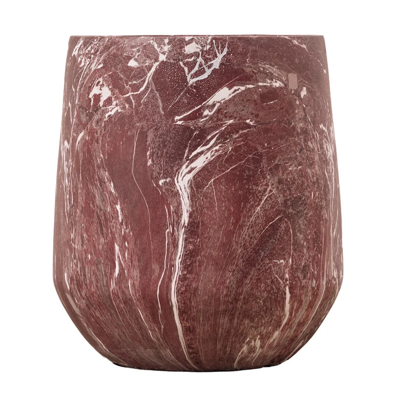 Ziggy Planter Red Marble Look 50CM