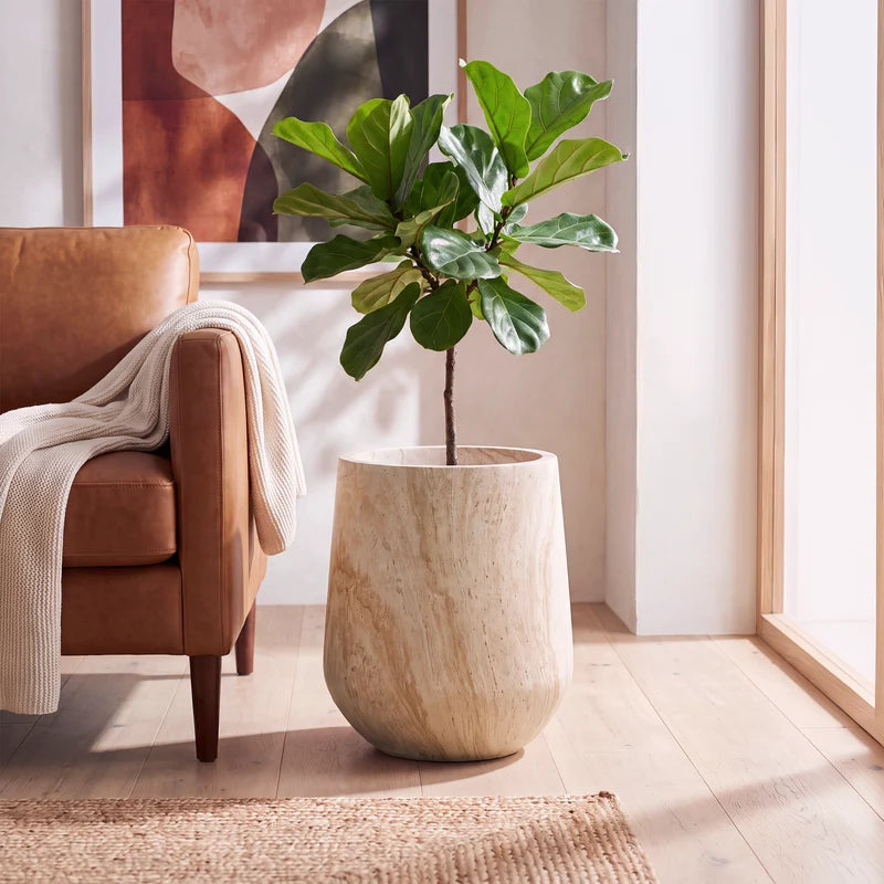 Ziggy Planter Travertine Look 50CM