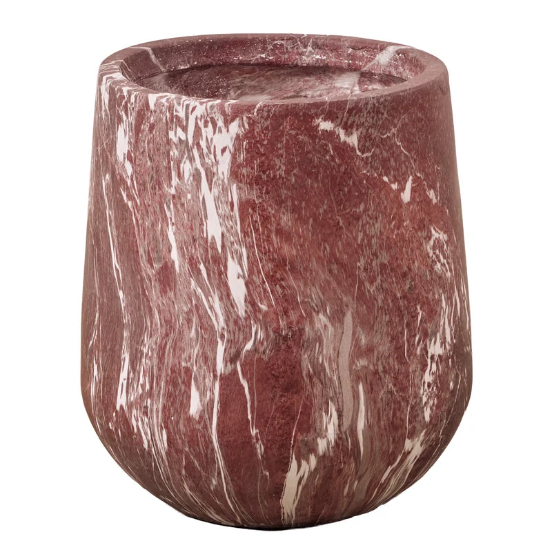Ziggy Planter Red Marble Look 37CM