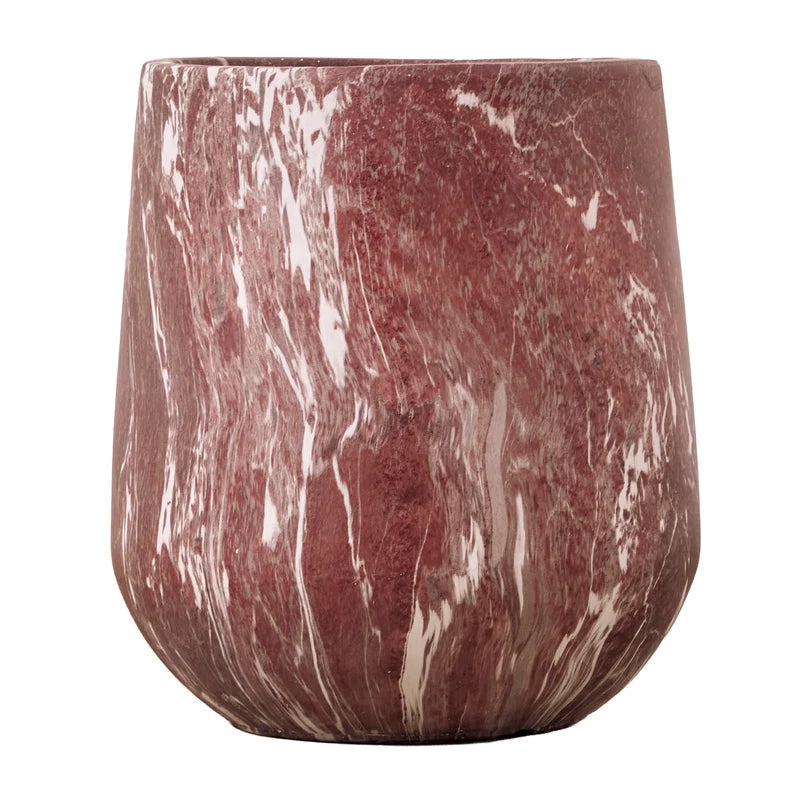 Ziggy Planter Red Marble Look 37CM