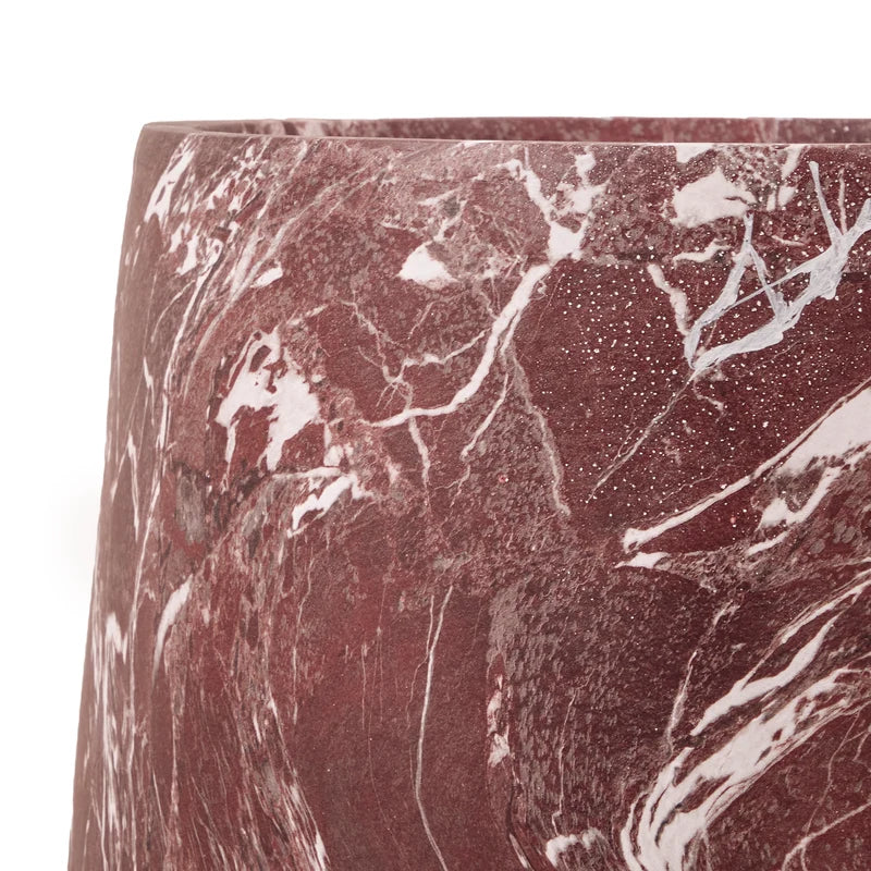 Ziggy Planter Red Marble Look 37CM