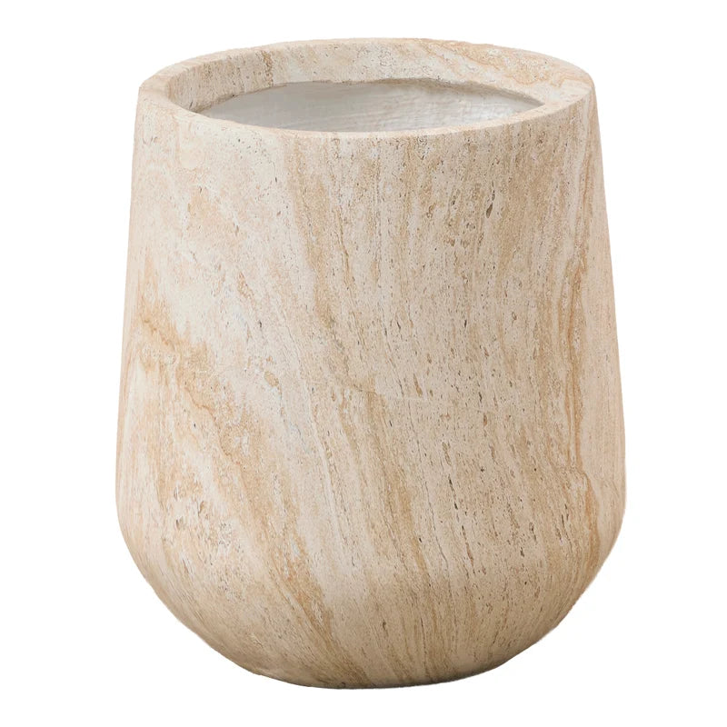Ziggy Planter Travertine Look 37CM